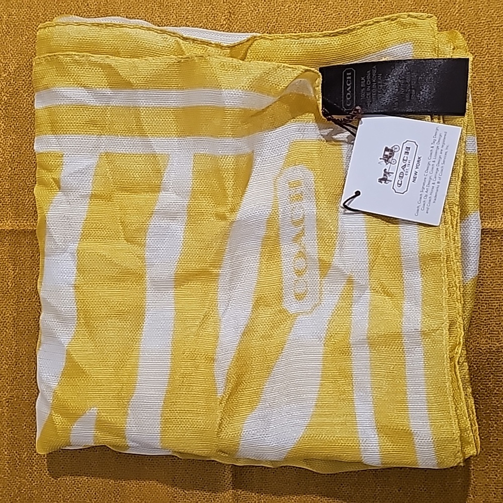 Coach Legacy Soho Zebra 100% Silk Scarf